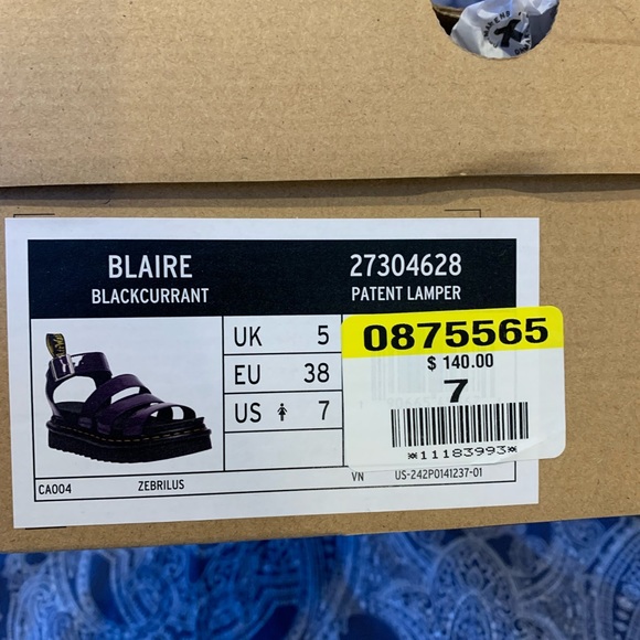 Dr Marten Blair blackcurrant sandals - Picture 4 of 7